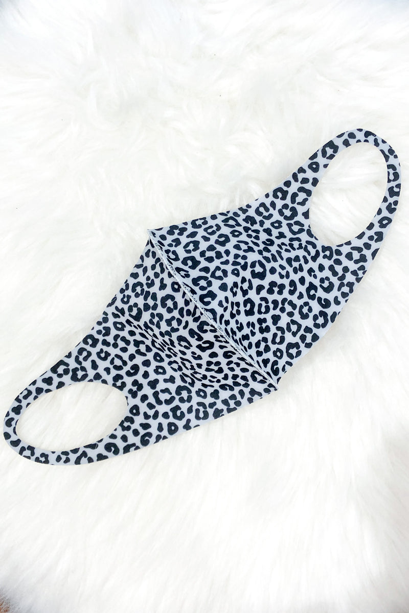White Leopard  Antibacterial Face Masks - Shop Cute Face Masks Online At Kendry Collection Boutique