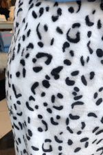 White Leopard Plush Pajama Pants