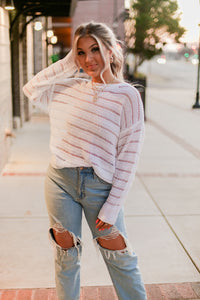White Open Knit Sweater - Kendry Collection Boutique