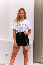 Black Crystal Studded Mini Skirt With Belt - Shop Kendry Collection Boutique
