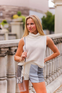 White Sleeveless Turtle Neck Knit Top - Shop Kendry Collection Boutique
