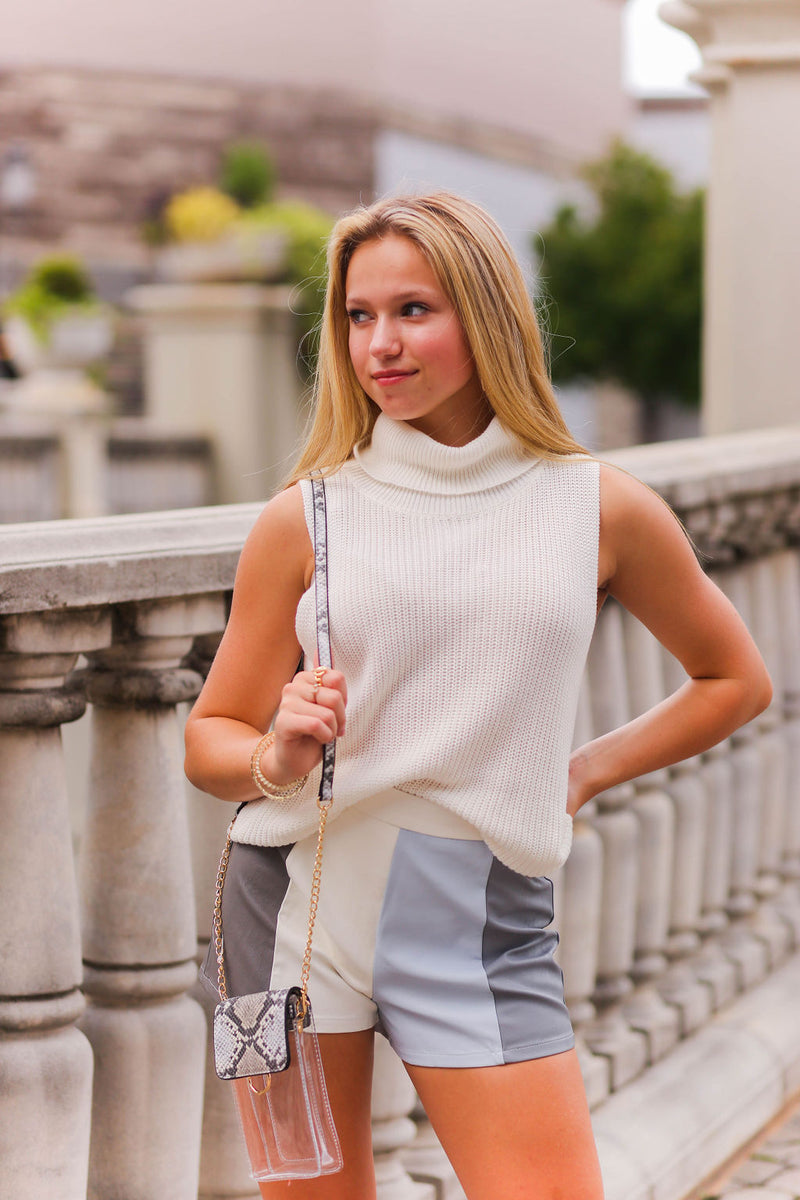 White Sleeveless Turtle Neck Knit Top - Shop Kendry Collection Boutique