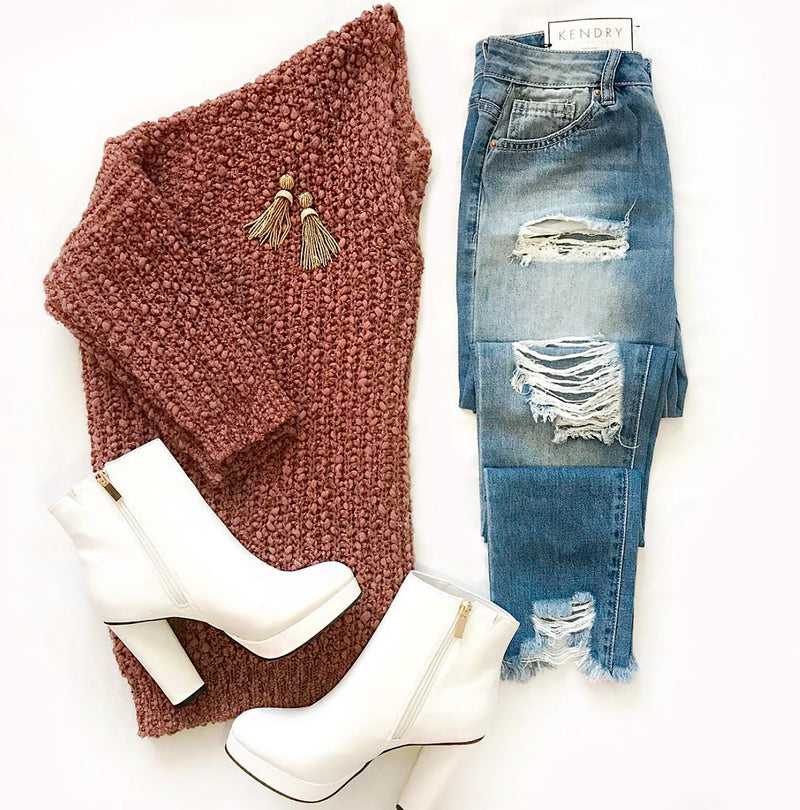 Winging It Twisty White Heeled Booties