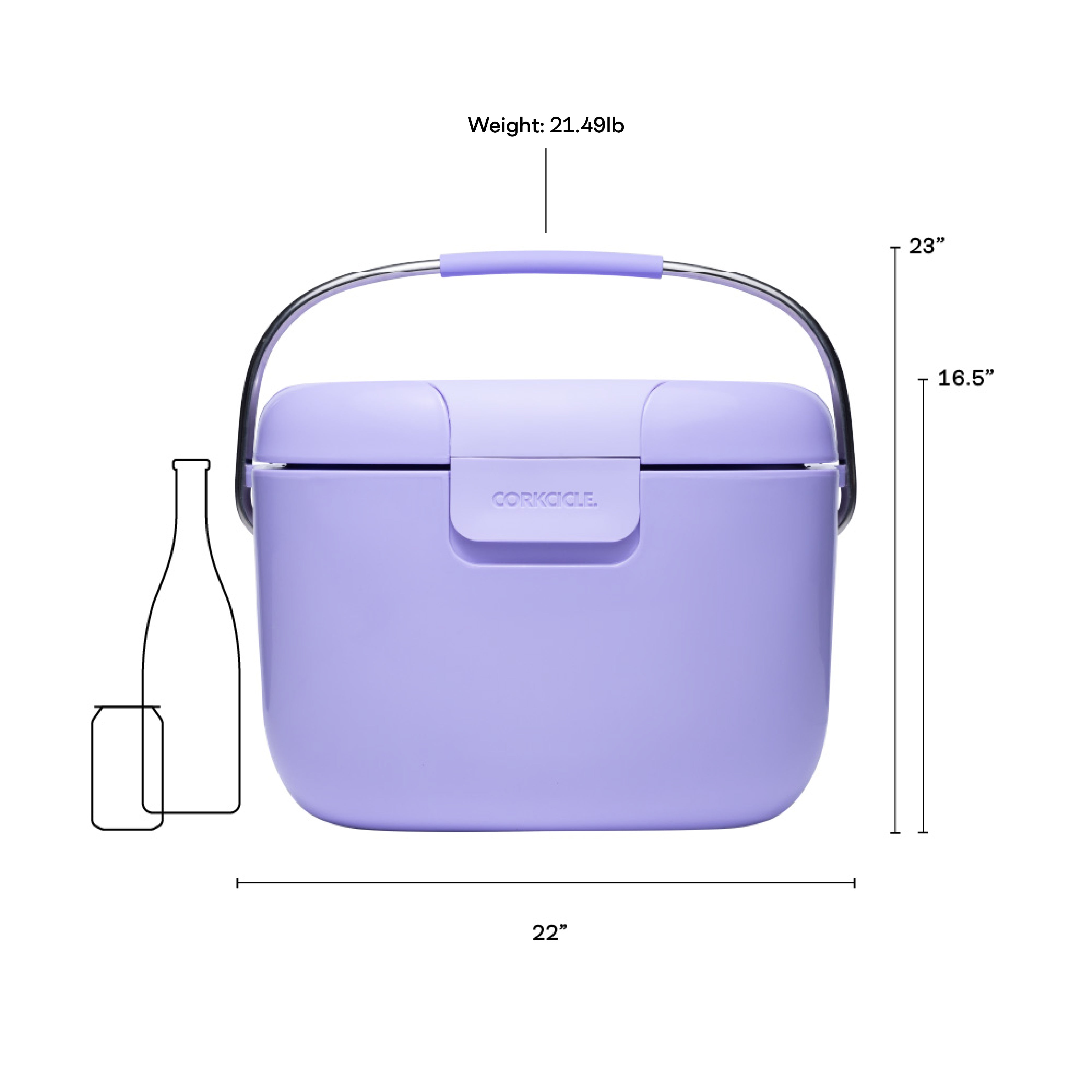 Corkcicle Chillpod Hot Pink Cooler 25qt - Shop Kendry Boutique