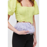 Rosalind Lilac Fringe Evening Bag