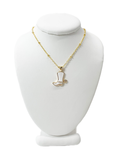 Lauren Kenzie Cowboy Boot Necklace