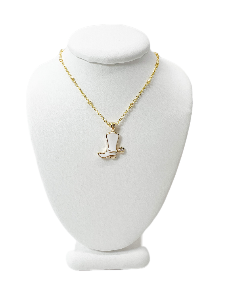 Lauren Kenzie Cowboy Boot Necklace