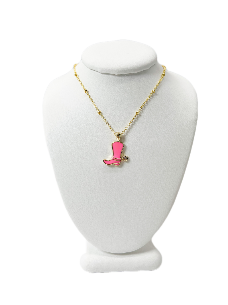 Lauren Kenzie Cowboy Boot Necklace