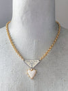 Anna Cream Heart Charm Necklace