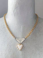 Anna Cream Heart Charm Necklace