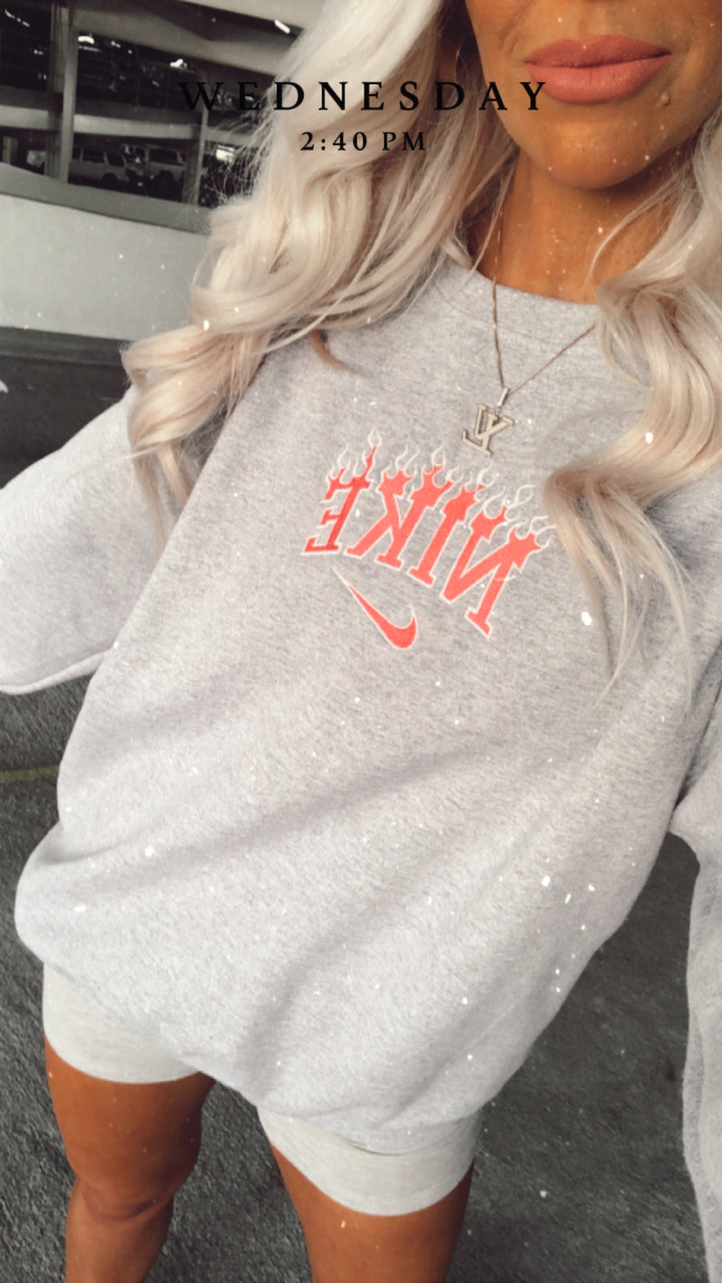 Pink Nike Flame Crewneck Sweatshirt - Shop Kendry Collection Boutique