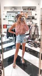 One Shoulder Sweatshirt - Pink - Kendry Collection Online Boutique