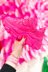 Laura Rhinestone Chunky Hot Pink Sneaker