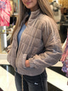 Velvety Tan Quilted Jacket