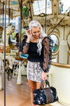 Black Polka Dot Mesh Long Sleeve Top - Shop Kendry Collection Boutique