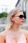 Peach Silk Ruffle Tank Top