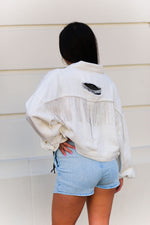 Rhinestone Fringe Denim Jacket - Shop Kendry Collection Boutique