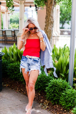 Red Smocked Tube Top - Shop Kendry Collection Boutique