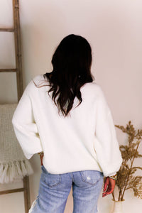 Cream Ribbed Knit Eyelash Sweater - Shop Kendry Collection Boutique