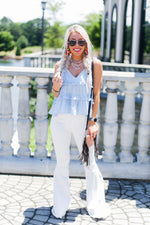 Baby Blue Ruffle Tank Top
