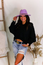 Black Chenille Wide Neck Sweater - Shop Kendry Collection Boutique