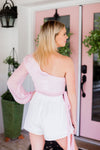Pink Plaid One Shoulder Side Tie Top - Shop Kendry Collection Boutique