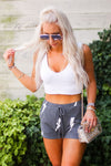 Charcoal Lightning Bolt Lounge Shorts