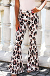 Lavender Leopard Print Stretchy Super Flare Bell Bottoms