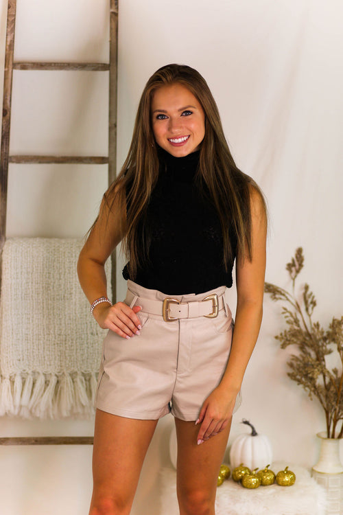Black Sleeveless Mock Neck Popcorn Sweater - Kendry Collection Boutique