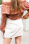 Off The Shoulder Rust Crop Top - Shop Kendry Collection Boutique