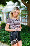 Mocha Velvet Ruffle Smocked Top - Shop Kendry Collection Boutique