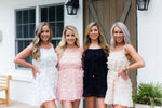 Pom Pom Textured Mini Ruffle Hem Dress - White - Shop Kendry Collection Boutique