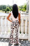 Lavender Leopard Print Stretchy Super Flare Bell Bottoms