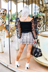 Black Polka Dot Mesh Long Sleeve Top - Shop Kendry Collection Boutique