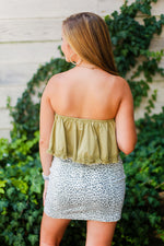 Denim Leopard Mini Skirt - Shop Kendry Collection Boutique Online