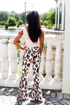 Lavender Leopard Print Stretchy Super Flare Bell Bottoms