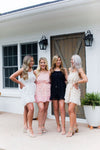 Pom Pom Textured Mini Ruffle Hem Dress - White - Shop Kendry Collection Boutique