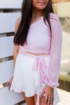 Pink Plaid One Shoulder Side Tie Top - Shop Kendry Collection Boutique
