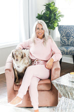 Pink Drawstring Jogger Pants