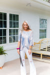Jennifer High Waisted Distressed White Bell Bottoms
