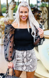 Black Polka Dot Mesh Long Sleeve Top - Shop Kendry Collection Boutique